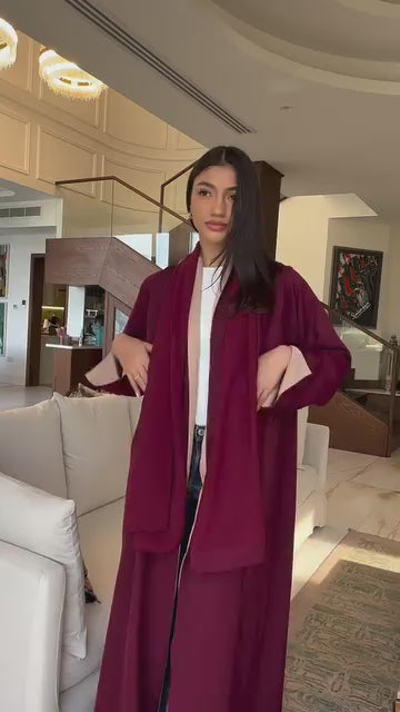 NURA Abaya burgundy