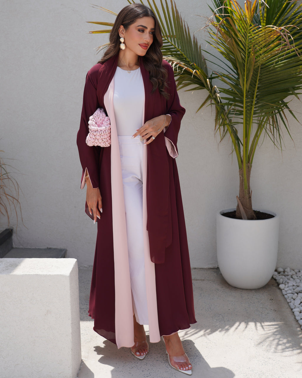 NURA Abaya burgundy