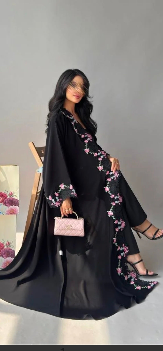 Rose Noir Abaya