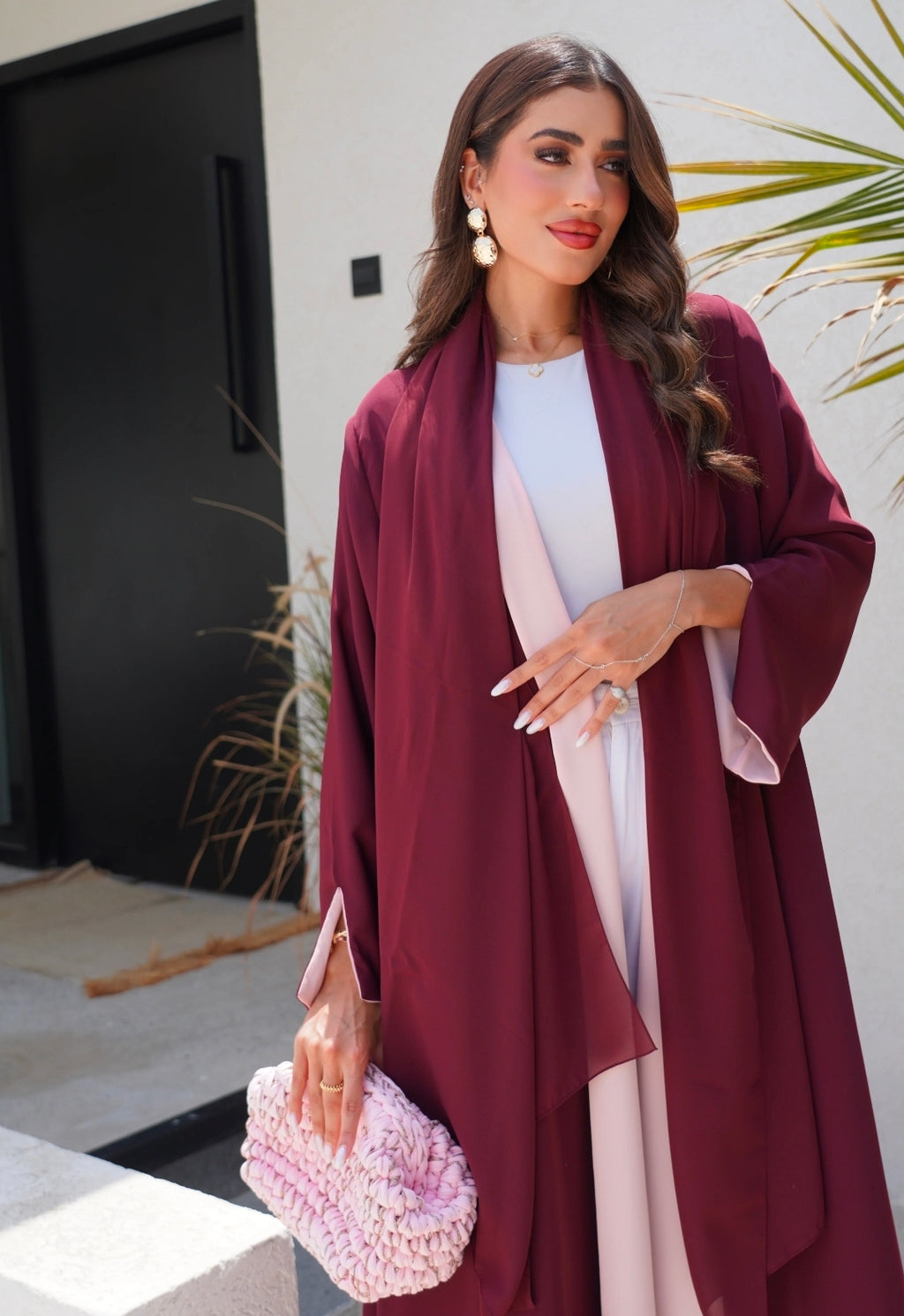 NURA Abaya burgundy
