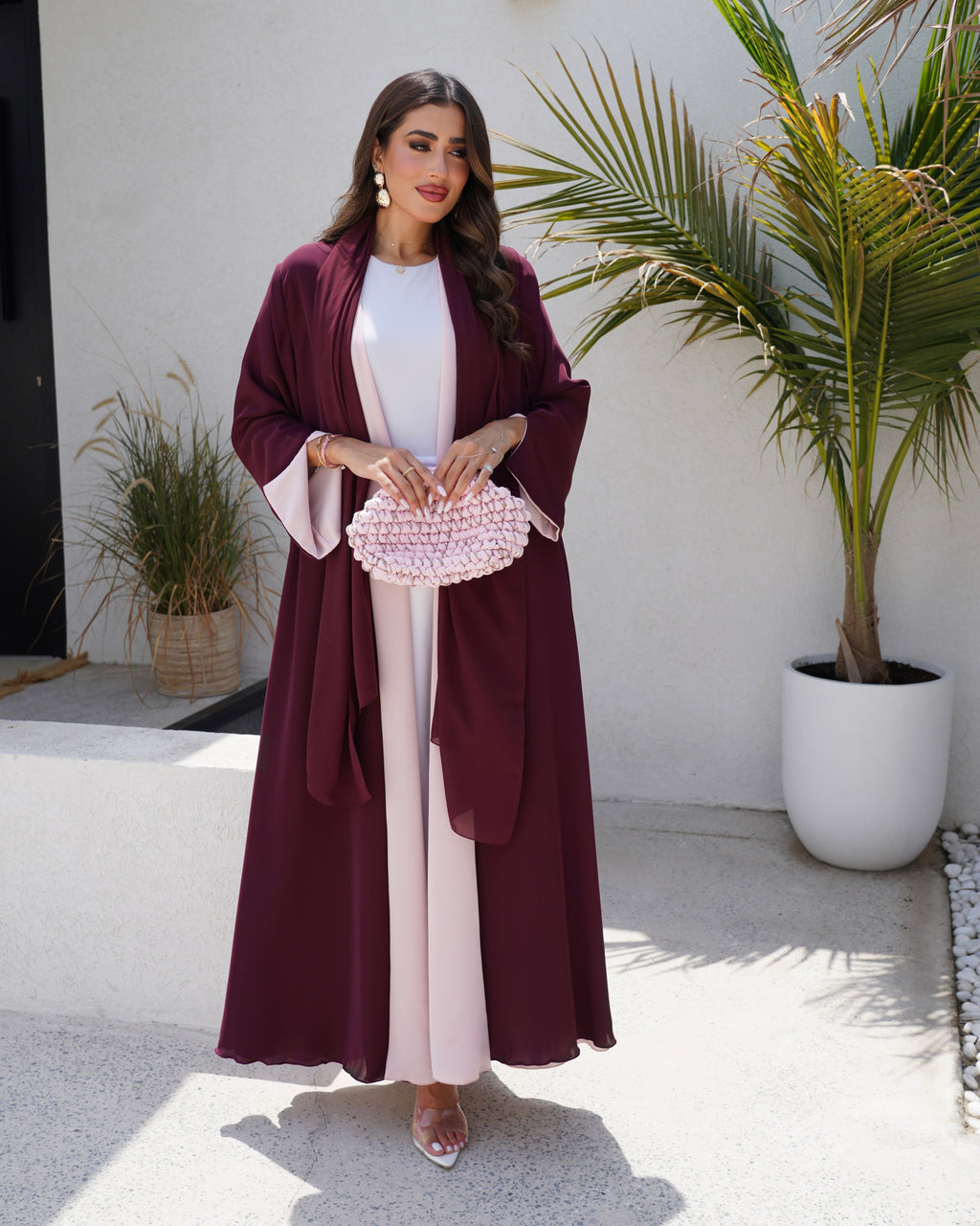 NURA Abaya burgundy